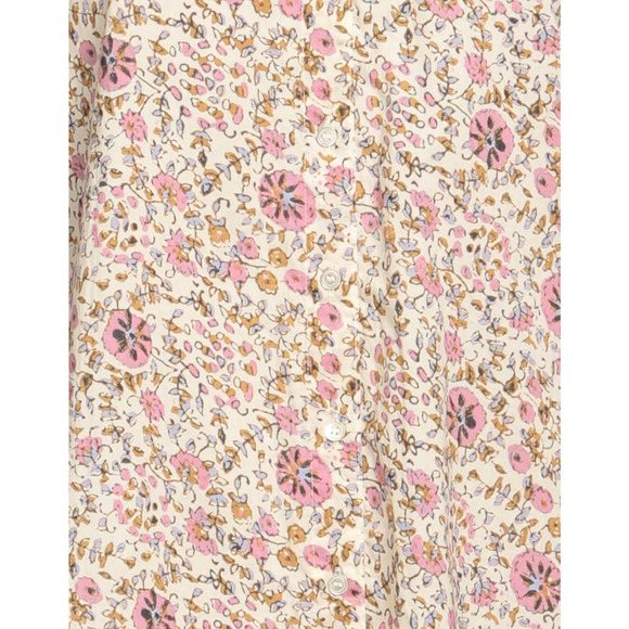 XIRENA Beau Button Down Oversized Boyfriend Shirt Top Ivy Vines Tan S $180 - Picture 12 of 16